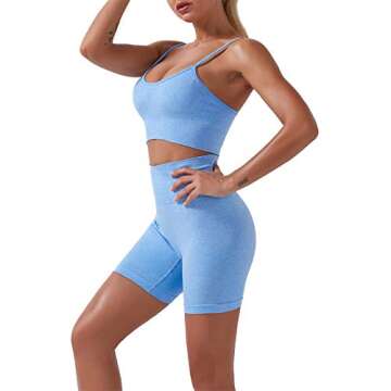 AGUTIUN 2-Piece Seamless Workout Outfit for Women