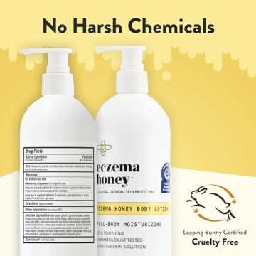 Natural Eczema Honey Oatmeal Body Lotion | 16 Oz