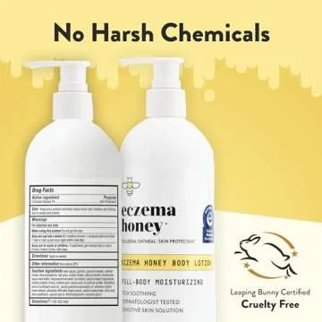 Natural Eczema Honey Oatmeal Body Lotion | 16 Oz