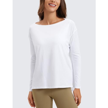 CRZ YOGA Long Sleeve Workout Shirt for Women - Versatile Activewear