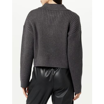 Marcy Ribbed Collar Pullover for Stylish Comfort