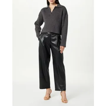 Marcy Ribbed Collar Pullover for Stylish Comfort