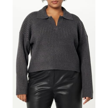 Marcy Ribbed Collar Pullover for Stylish Comfort