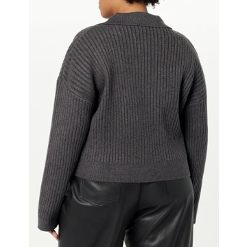 Marcy Ribbed Collar Pullover for Stylish Comfort