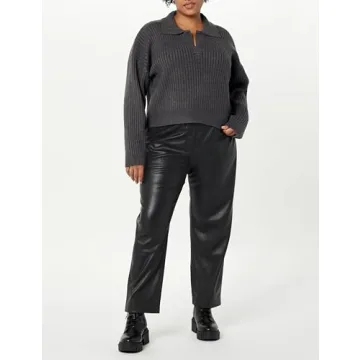 Marcy Ribbed Collar Pullover for Stylish Comfort