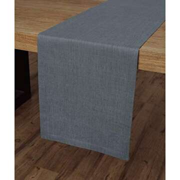 Solino Home 14x36 Handcrafted Pure Linen Table Runner