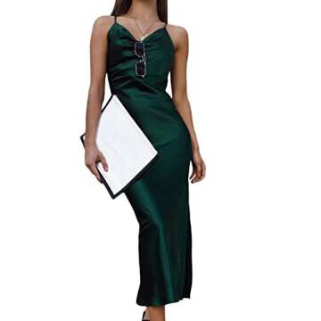 Stylish xxxiticat Women's Satin Midi Dress for Any Occasion