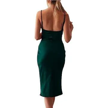 Stylish xxxiticat Women's Satin Midi Dress for Any Occasion