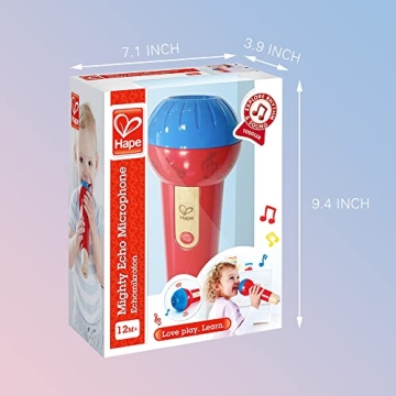 Hape Mighty Echo Microphone for Kids - Battery Free Fun