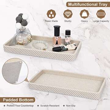 Beige Bathroom Accessories Set 4 Pcs for Stylish Organization