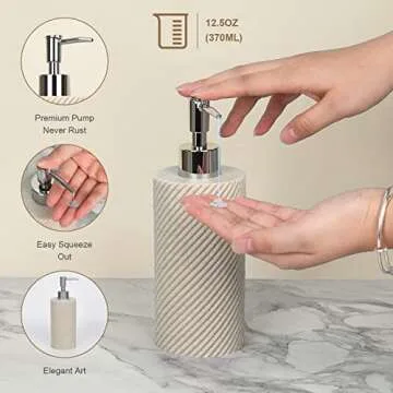 Beige Bathroom Accessories Set 4 Pcs for Stylish Organization