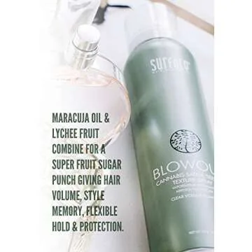 SURFACE Hair Blowout Hair Texture Spray for Women and Men, 4 oz - Heat Protecting, Volumizing Spray Lychee and Maracuja Oil - Premium Blowout Hair Products for Styling