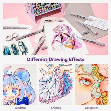 Arrtx Pastel Alcohol Markers Set 66 Colors for Artists