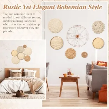Hushee Woven Wall Basket Decor - Boho Handmade Touch