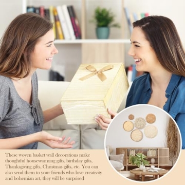 Hushee Woven Wall Basket Decor - Boho Handmade Touch