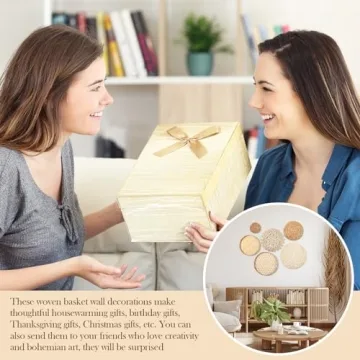 Hushee Woven Wall Basket Decor - Boho Handmade Touch