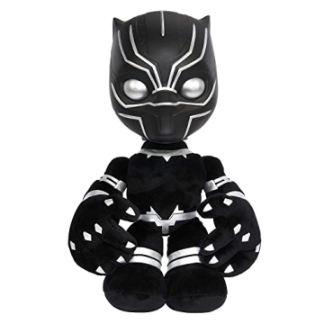 Marvel Mattel Black Panther Plush Figure with Lights & Sounds, 11-Inch