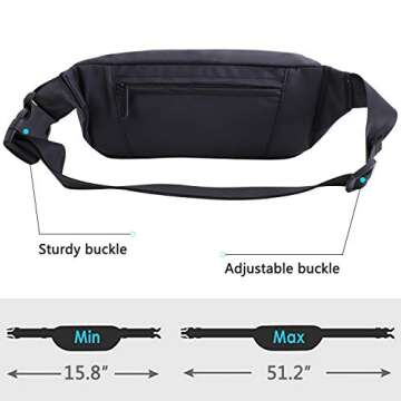 TINYAT Adjustable Bum Bag for Hiking and Travel