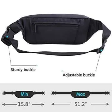 TINYAT Adjustable Bum Bag for Hiking and Travel