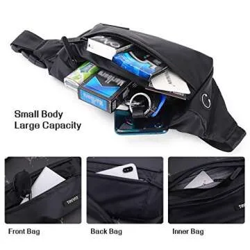 TINYAT Adjustable Bum Bag for Hiking and Travel