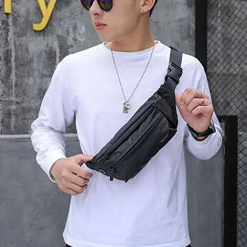 TINYAT Adjustable Bum Bag for Hiking and Travel