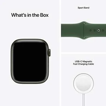 Apple Watch Series 7 [GPS 45mm] Smart Watch w/Green Aluminum Case with Clover Sport Band. Fitness Tracker, Blood Oxygen & ECG Apps, Always-On Retina Display, Water Resistant