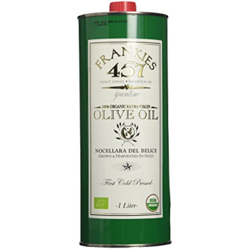 Frankies 457 Extra Virgin Organic Olive Oil - Authentic Italian Quality from Sicily - 33.8 fl oz (1L...