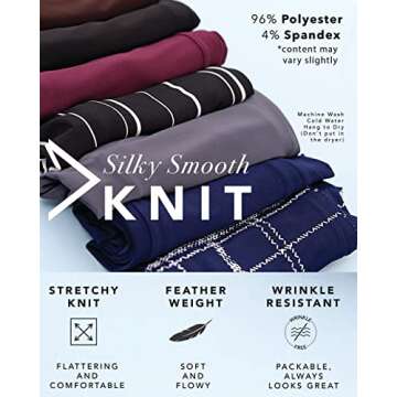 Rekucci Women's Slimming 3/4 Sleeve Dress – Elegant Fit-and-Flare