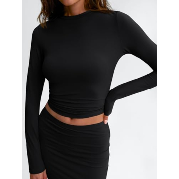 Trendy Queen 2 Piece Skirt Set for Women in Black