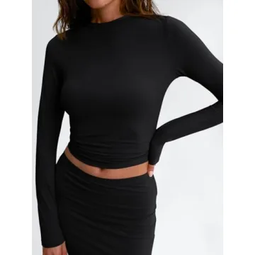 Trendy Queen 2 Piece Skirt Set for Women in Black