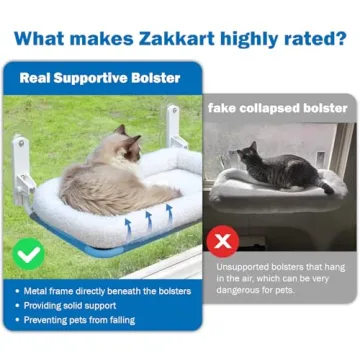 Zakkart Cat Window Perch - Foldable, Sturdy Hammock for Cats