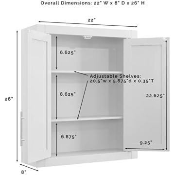 Crosley Furniture Savannah Wall Mounted Bathroom Storage