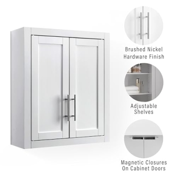 Crosley Furniture Savannah Wall Mounted Bathroom Storage