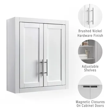 Crosley Furniture Savannah Wall Mounted Bathroom Storage