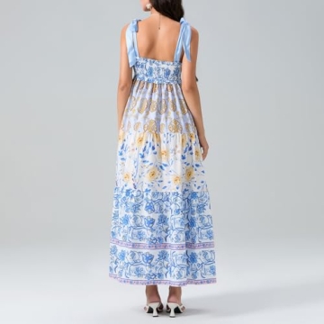 Chic Women Floral Boho Maxi Dress for Summer Fun