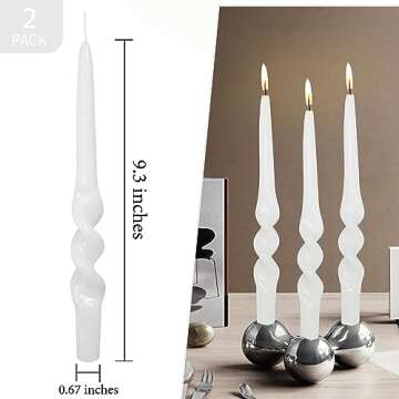 Elegant White Taper Candles for Home Decoration and Events
