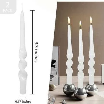 Elegant White Taper Candles for Home Decoration and Events