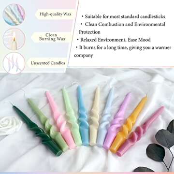 Elegant White Taper Candles for Home Decoration and Events