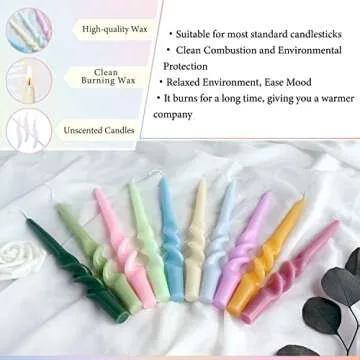 Elegant White Taper Candles for Home Decoration and Events