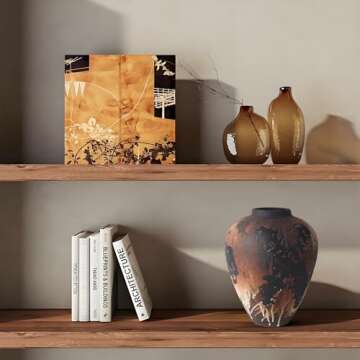 Rustic Ceramic Flower Vase - Handcrafted Elegance for Home Decor