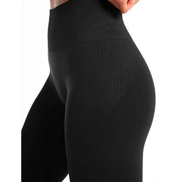 Women's Workout Sets 2 Pieces Suits High Waisted Seamless Yoga Leggings with Stretch Sports Bra Gym Cloth (Solid Black, L)
