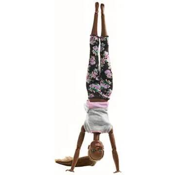 Barbie Made to Move Doll with 22 Joints, Dark Hair, Floral Yoga Pants and Gray Top