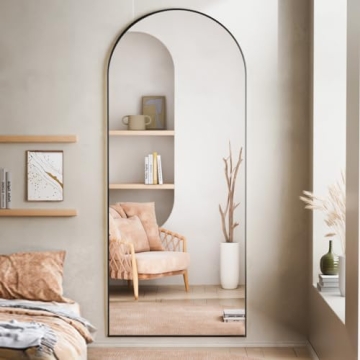 BEAUTYPEAK Full Length Mirror with Elegant Aluminum Frame