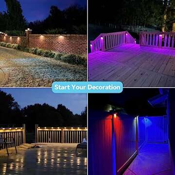 Bridika Solar Outdoor Fence Lights – Waterproof LED Glow