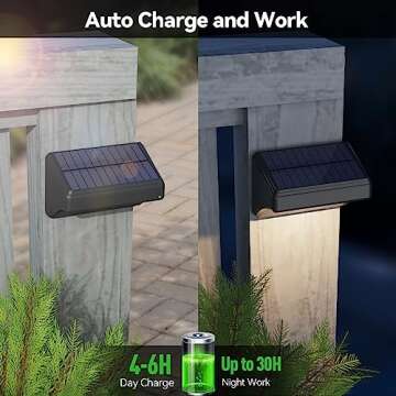 Bridika Solar Outdoor Fence Lights – Waterproof LED Glow