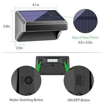 Bridika Solar Outdoor Fence Lights – Waterproof LED Glow