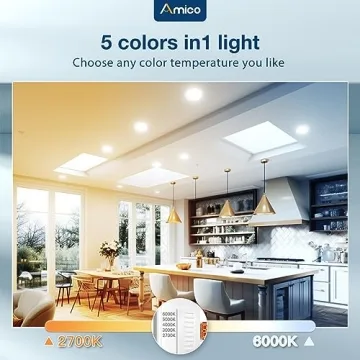 Amico 5-Inch Adjustable Color LED Recessed Lights