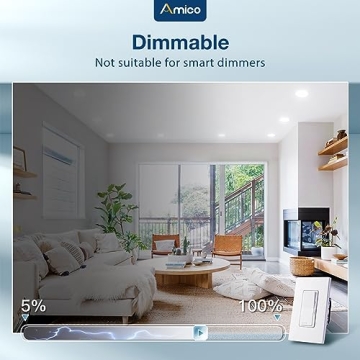 Amico 5-Inch Adjustable Color LED Recessed Lights