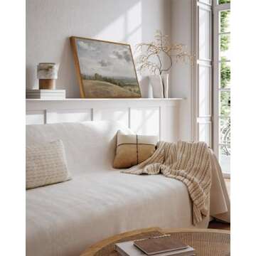 InSimSea Framed Canvas Wall Art Vintage Decor, Landscape Wall Painting Prints, Rolling Hills Picture...