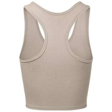 HATOPANTS Women's Sleeveless Racerback Crop Camisole Tank Tops Cotton Basic Shirts